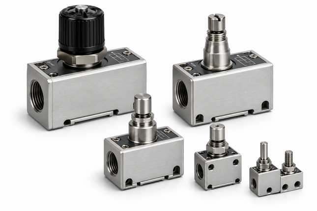 SMC AS4000-04 Speed Controller In-Line Rc1/2 — Meter-Out Flow Control, Standard Type