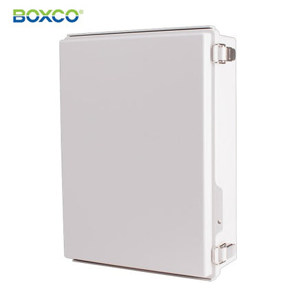 BOXCO Terminal Box, Plastic Enclosure, Hinge Type, ABS, Gray Cover BC-AGP-304012