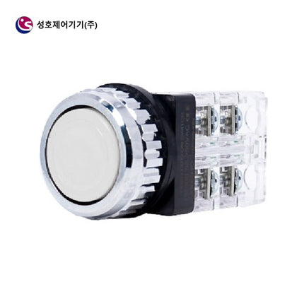 SUNGHO Push Button Switch, Non-Illuminated, Ø30, White, 2a2b SHPR-30B-2W