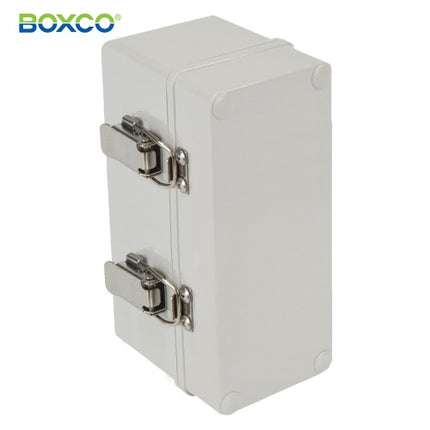 BOXCO Terminal Box, Plastic Enclosure, Hinge Type, ABS, Gray Cover BC-AGH-081807
