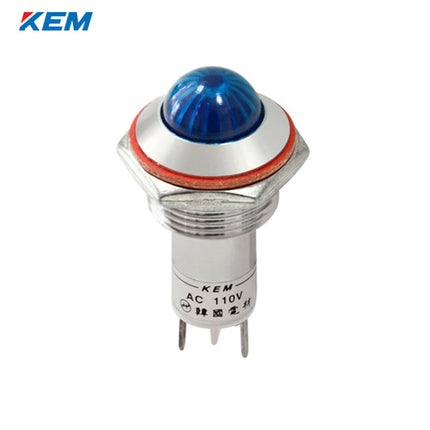 KEM KEM LED Indicator Light, Ø16mm, High-Brightness, AC110V, Blue KLHRANU-16A110B