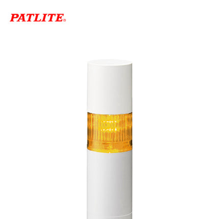 PATLITE Signal Tower Light, LED, Buzzer, Ø50mm, 1-Tier, Yellow, DC12V LR5-101LJBW-Y