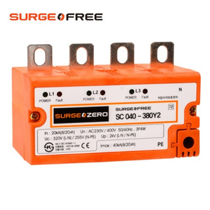 SURGE FREE Surge Protective Device (SPD) for Power Protection, Premium Direct-Connection, 40kA, Three-Phase 4-Wire, KS Certified SC040-380Y2