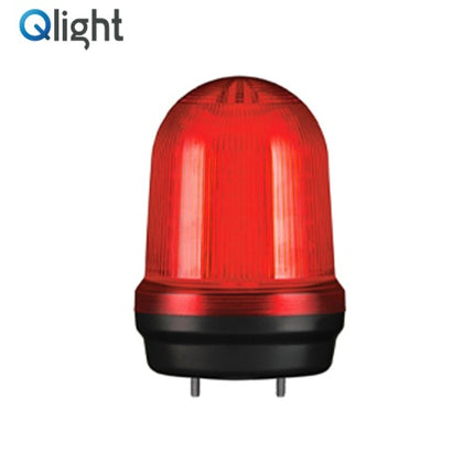 QLIGHT Warning Light, LED, Steady/Flashing, Ø100 (Red), AC110/220V Q100L-R