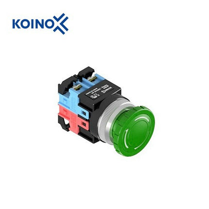 KOINO Push Button Switch, Non-Illuminated, Ø30mm, Green, 1a1b Contact KPB30ER-11G