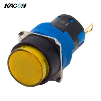KACON Pilot Lamp, Ø16, Integrated Contact Type, Yellow, DC6V K16-170Y
