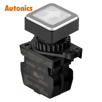 AUTONICS Push Button Switch, Illuminated, Momentary, Ø30mm, White, A1, AC SQ3PFS-P3WLALM