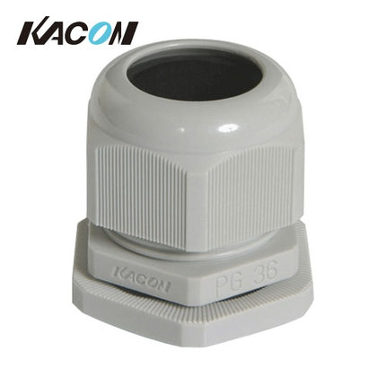 KACON Cable Gland, Cord Lock Connector, Gray (Pack of 10) KA-PG36G
