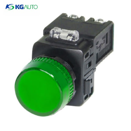 KG AUTO Pilot Lamp, Ø22, Plastic, Projecting, Green, D3 KGP-ND3G