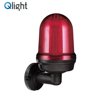 QLIGHT Warning Light, LED, Steady/Flashing, Ø100 (Red), AC110/220V Q100LW-BZ-R