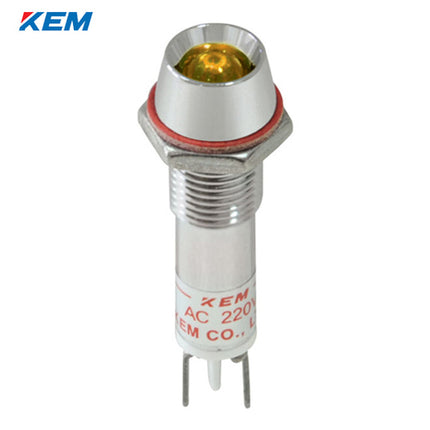 KEM KEM LED Indicator Light, Ø8mm, High-Brightness, DC12V, Yellow KLRAU-08D12-Y