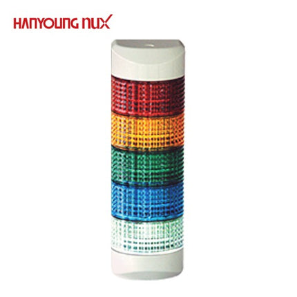 HANYOUNG Warning Indicator Light, Steady Only, Wall-Mount, 5-Tier WMS-AC515