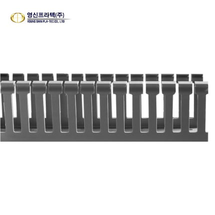 YOUNSHIN PLATEC Wiring Duct, Open Slot Type, 80x80, Gray (Pack of 2) DO-88