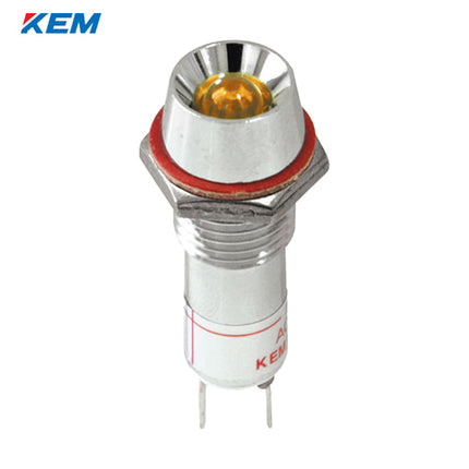 KEM KEM LED Indicator Light, Ø10mm, High-Brightness, DC5V, Yellow KLRAU-10D05Y