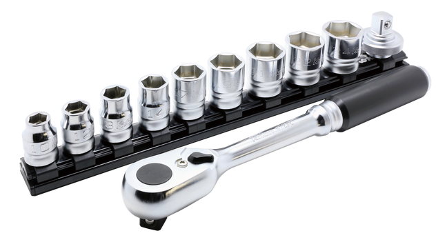KOKEN 1/2" Drive Socket Rail Set, 6-Point, Z-EAL 4285ZE