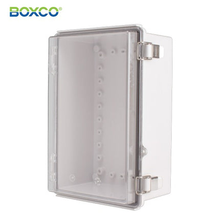 BOXCO Terminal Box, Plastic Enclosure, Hinge Type, ABS, Transparent Cover BC-ATP-203018