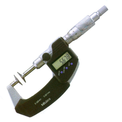 MITUTOYO Digital Micrometer, Disc, Non-Rotating 369-250-30
