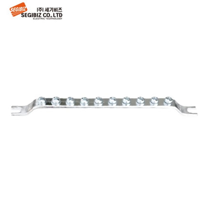 SEGIBIZ Grounding Busbar Terminal Block (Ground Bar), 1-Row, 10P SG-EB-10P