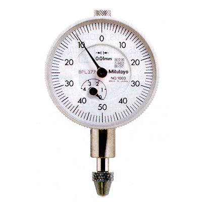 MITUTOYO Dial Indicator, Flat Back, Compact 1003AB