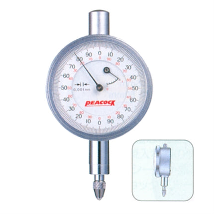 PEACOCK Dial Indicator, Compact (Flat Back) 5-S