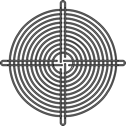 SANYO DENKI Inlet/Outlet Finger Guard for Round Fan (109-1066)