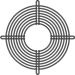 SANYO DENKI DC Fan Outlet Finger Guard for Round Fan (109-1068)