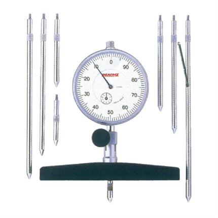 PEACOCK Dial Depth Gauge, Interchangeable Point T-1 160MMX0.01(8)