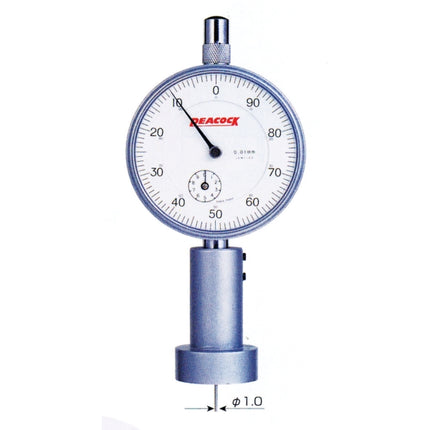 PEACOCK Dial Depth Gauge (Round Base) T-6B 10MMX0.01(rod1MM)/Round Base w/XT-6B