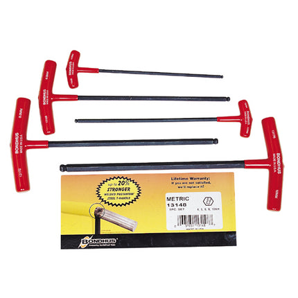 BONDHUS T-Handle Ball Hex Key Set 13146
