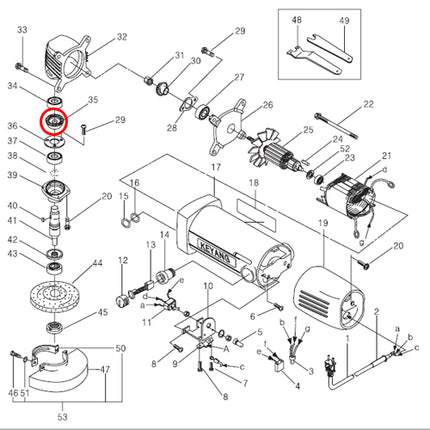 KEYANG Gear 2024503 for DG-100B , MBC03