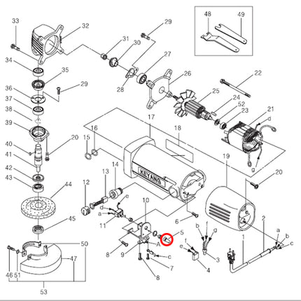 KEYANG Rubber Cap 2072107 for DG-100B , PG6, MBC03