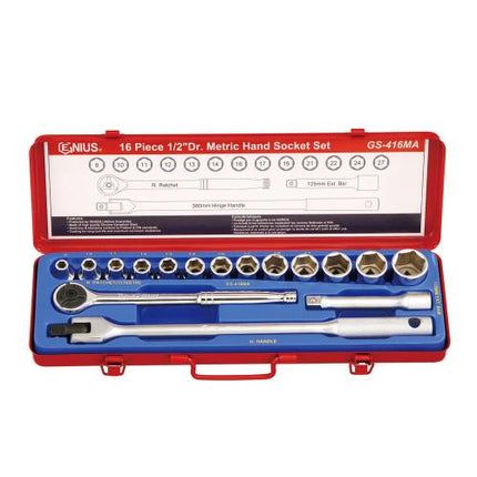 GENIUS TOOLS Hand Socket Set GS-416MA