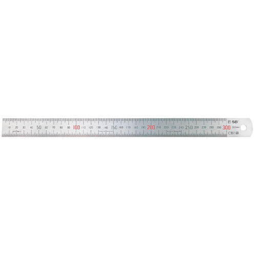 SB Steel Rule, Mirror Finish 150–1000 mm