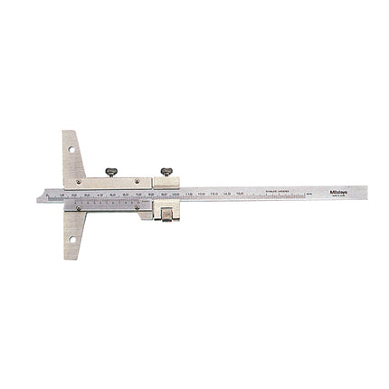 MITUTOYO Vernier Depth Gauge, Fine Adjustment