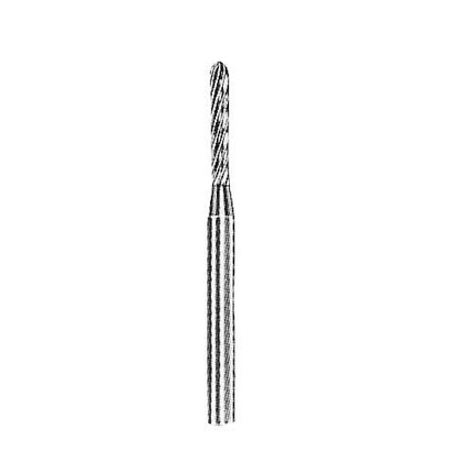 YG-1 Carbide Rotary Burr, Cylindrical, Ball Nose (SC), 3mm Shank, Double Cut, Ø2.5×11mm