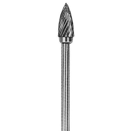 TNC SHARK Carbide Rotary Burr, Tree, Pointed End (SG), 3mm Shank, Double Cut, Ø3×9.5mm