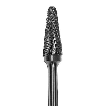 YG-1 Carbide Rotary Burr, Taper, Radius End (SL), 6mm Shank, Double Cut