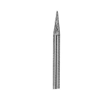 YG-1 Carbide Rotary Burr, Taper, Pointed End (SM), 3mm Shank, Double Cut, Ø3×8.9mm