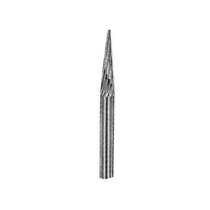 YG-1 Carbide Rotary Burr, Taper, Pointed End (SM), 3mm Shank, Double Cut, Ø3×16mm