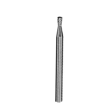 YG-1 Carbide Rotary Burr, Inverted Cone (SN), 3mm Shank, Double Cut, Ø2.5×3mm