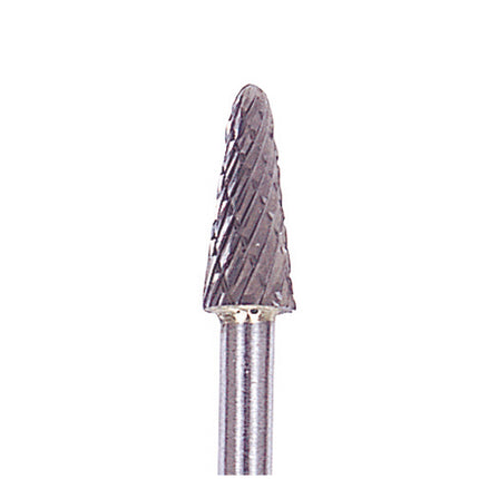 YG-1 Carbide Rotary Burr, Taper, Radius End (SL), 3mm Shank, Double Cut, Ø5×12.7mm