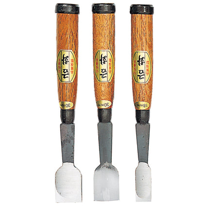 KEUMHWA Carving Chisel Set 3PU-Gouge Set(Through-Tang)