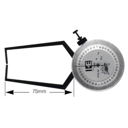 KASEDA Dial Caliper Gauge, Outside, Type F F-7 70-94MMX0.01