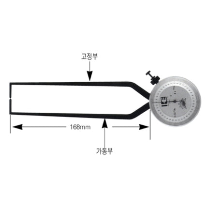 KASEDA Dial Caliper Gauge, Outside, Type F1 F180-2 20-44MMX0.02