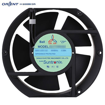 ORIENT Cooling Fan, 150x170 mm, Ball Bearing, Terminal Type, AC110V SJ1725HA1BAT