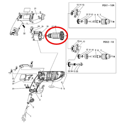 KEYANG Armature (Rotor) 3001267 for PDS1-10R