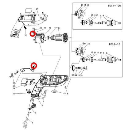 KEYANG Carbon Brush Set 2011427 for PDS1-10R