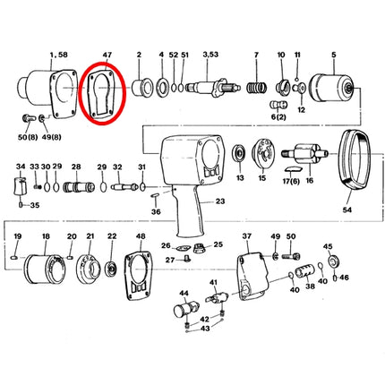 SP VESSEL Hammer Case Gasket for SP-1156TR