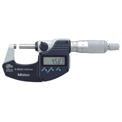 MITUTOYO Digimatic Outside Micrometer, Coolant Proof with SPC Output