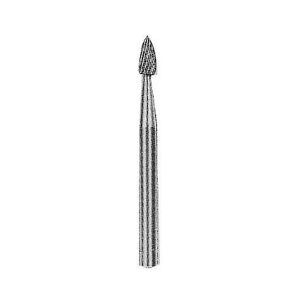 SGS Carbide Rotary Burr, Flame (SH), 3mm Shank, Double Cut